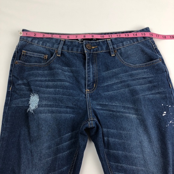 Project 18 ankle jeans paint splattered distressed - Picture 5 of 7